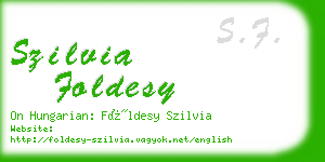 szilvia foldesy business card